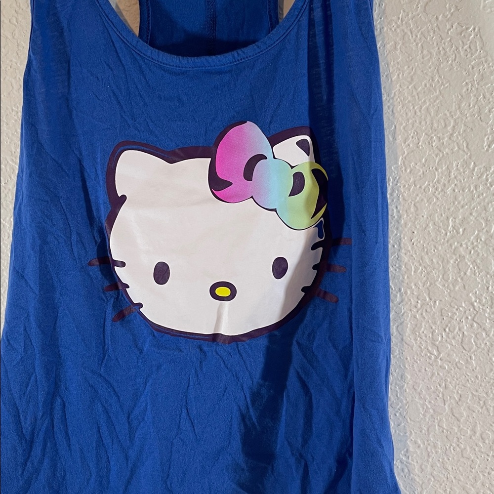 HELLO KITTY SANRIO Sleeveless Tank Top Blue Size XL